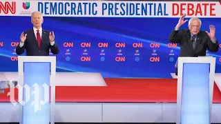 Biden and Sanders's first one-on-one debate in 3 minutes
