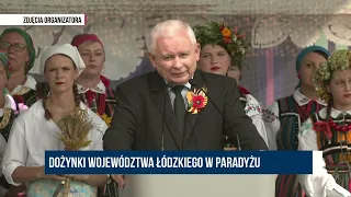 Kaczyński na dożynkach w Paradyżu: 14. emerytura będzie wynosiła 2200 netto.