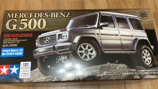 Tamiya CC-02. Mercedes Benz G500. unboxing