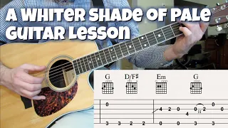 A Whiter Shade of Pale (guitar lesson with tabs)