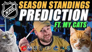 NHL Season Standings Predictions! Ft. My Cats!