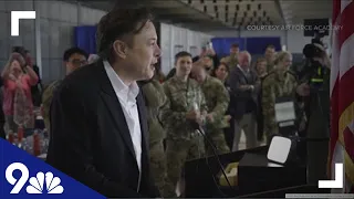 Elon Musk visits the Air Force Academy in Colorado Springs