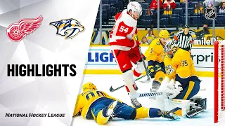 Red Wings @ Predators 2/11/21 | NHL Highlights