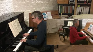 Bach 2 Part Invention No. 12 in A major for 2 pianos (additional piano part by Simon Peberdy)