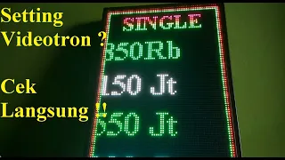 Cara Program running text full color (mini videotron)