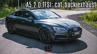 Audi A5 Sportback (F5) 2.0 TFSI quattro | Sportowy wydech z klapami @BaqExhaust | New exhaust sound