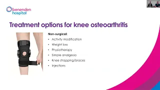 Benenden Hospital webinar: Knee replacement with robotic surgical assistance (ROSA)