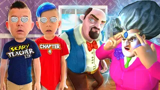 HYPNOTIZED BY HELLO NEIGHBORS SISTER! SCARY TEACHER 3D (CHAPTER 4) Part 2