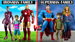 IRONMAN Family vs SUPERMAN Family in GTA 5!