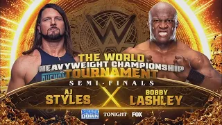 Aj styles vs Bobby lashley The World Heavyweight Championship Tournament Smack Down Highlights