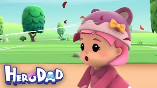 The Windy Day | Hero Dad | Animated show for Kids | 1 Hour +