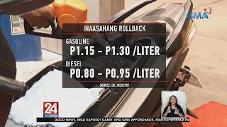 Fuel price rollback seen next week | 24 Oras Weekend