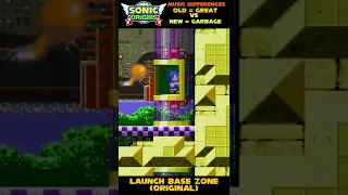 Sonic Origins Music is GARBAGE! - Comparison - Launch Base Zone - #shorts