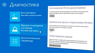 Как сбросить Windows 8 до заводских.Как вернуть в исходное состояние.Восстановление ПК