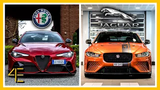 Alfa Romeo Giulia GTAm vs Jaguar XE SV Project 8 - Car Spec Comparison Race | 4enthusiasts