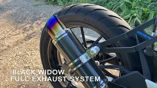 Stock Exhaust VS Black Widow Full System (GSX-S125cc)