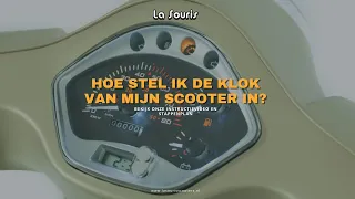 Hoe stel ik de klok van mijn scooter in?