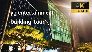 [4K] yg entertainment building tour | Evening walk from Hapjeong Station to yg new building