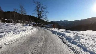 En vinterdag i Kviteseid, Telemark, Norge