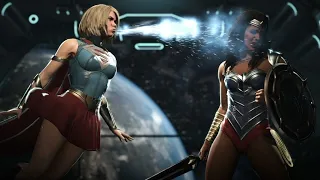 Чудо-женщина против Супергерл в игре Injustice 2