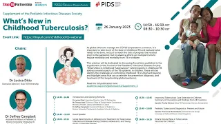 Webinar on What’s New in Childhood Tuberculosis?