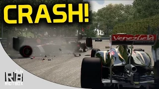 F1 2014 Crash Compilation - Realistic Damage Mod Crashes