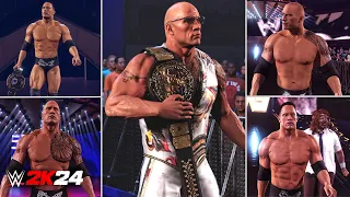 WWE 2K24 - All The Rock Entrances! (PS5)