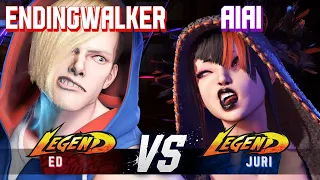 SF6 ▰ ENDINGWALKER (Ed) vs AIAI (Juri) ▰ High Level Gameplay