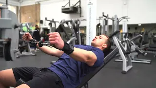 Lying Cable Lateral Raise (Cuffs On Wrists)