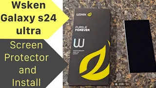 Wsken glass screen protector S24 ultra install