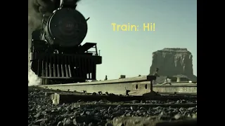 The Lone Ranger Train crash scene but the train can speak!🚂 (60 sub special)