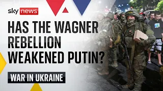 Wagner Rebellion: Has Prigozhin's brief mutiny weakened Putin?