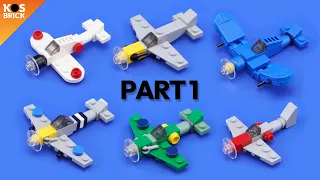 Lego WW2 Military Planes Mini Vehicles - Part 1 (Tutorial)