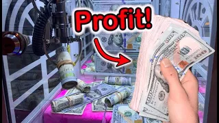 MADE SO MUCH MONEY FROM MINI CASH CLAW MACHINE!| JOYSTICK