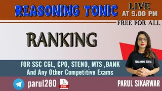 Ranking Basic Concept For RRB, SSC, IBPS, DSSB