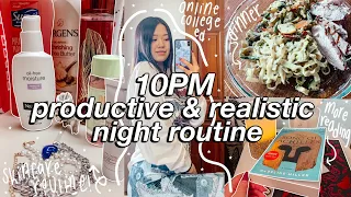 10PM college night routine! *productive, realistic, online school edition*