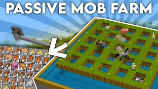 SIMPLE 1.18 AUTOMATIC PASSIVE MOB FARM TUTORIAL in Minecraft Bedrock (MCPE/Xbox/PS4/Switch/PC)