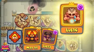 APOCALYPSE KILLED MY MONKS... ☄️Max Meteor vs Lvl 14 Monk - Rush Royale