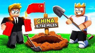 Roblox Dig To China But I Cheat