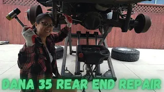 DANA 35 JEEP Rear End Bearing REPAIR #JeepWrangler #DANA35 #DiffRebuild #diy