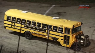 Rockford Speedway SCHOOL BUS RACING! 2017 "Wheels-up in TWO!!"