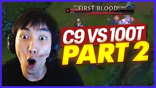 WORLDS FIRST BACK TO BACK PENTA? C9 VS 100T PART 2 | Doublelift