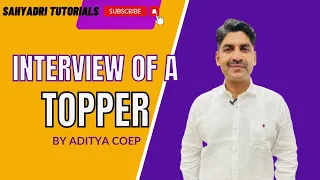 Interview Of A Topper | Sahyadri Tutorials | MHT-CET 2023 |