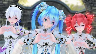 【MMD】桃源恋歌 Tougen Renka (cover)【Miku Haku Teto】(6 Langs sub)[4K]