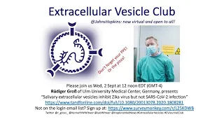 Ruediger Gross: Salivary EVs inhibit virus infection