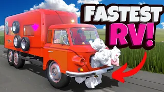 I Built the FASTEST RV & It was a DISASTER in The Long Drive Mods!