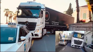 Mi sono quasi incastrato in centro a SANREMO davanti al CASINO😱, mercedes Actros