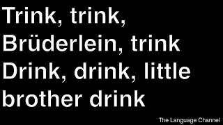 learn german- drinking songs- trink trink