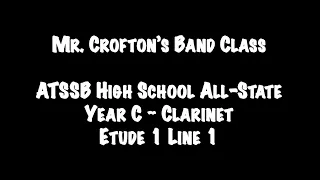 ATSSB High School Year C Clarinet Etude 1 Measures 1-5