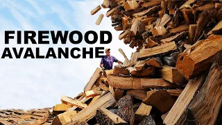 I ALMOST GOT CRUSHED in a FIREWOOD AVALANCHE!